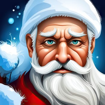 Merry Christmas and happy new year cartoon illustration of santa claus