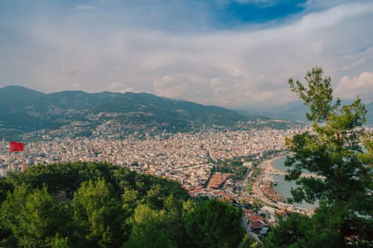 Alanya city, Turkey, view from red tower (kizil kule)