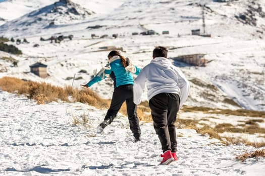 Latino family's snowy escapade in the beautiful Sierra Nevada mountains of Granada