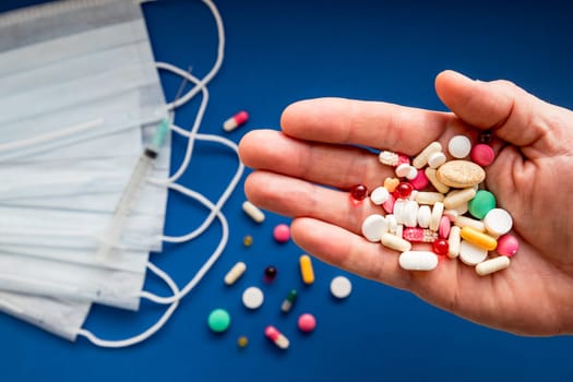 COVID-19, Coronavirus flu dose of medicine or treatment drug concept