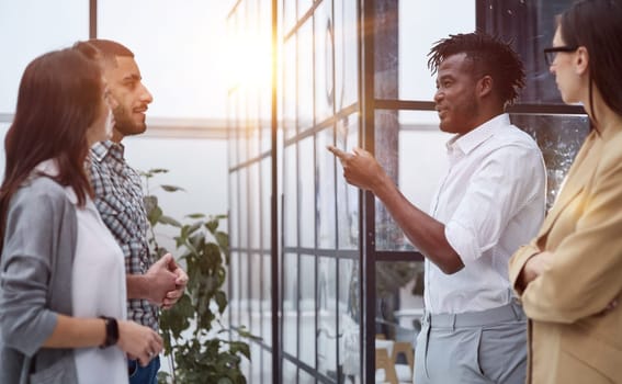 two businessman shake hand with partner to celebration partnership