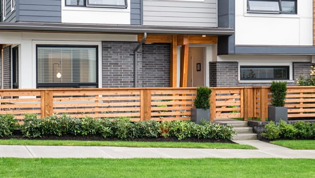 Entrance and first level of brand new townhouse on sale stage