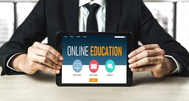 E-learning website with modish sofware for student to study online on the internet network