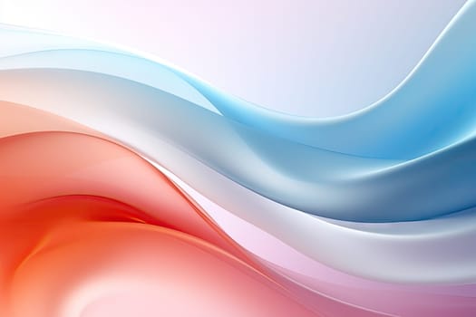 Abstract background with smooth lines in pink, blue and orange. Abstract background. Colorful distorted shapes in movement by Generative AI.