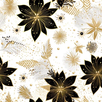 Luxury Christmas patterns. Black and Gold Texture luxury Christmas patterns. AI Generated.