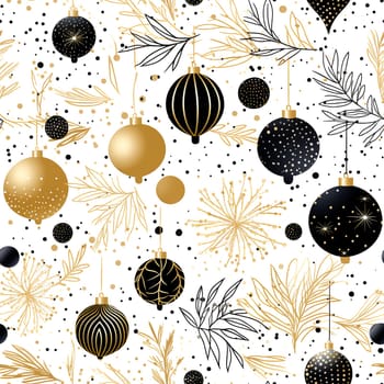 Luxury Christmas patterns. Black and Gold Texture luxury Christmas patterns. AI Generated.