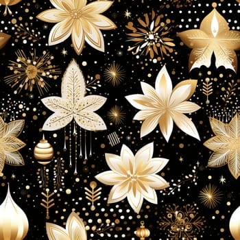 Luxury Christmas patterns. Black and Gold Texture luxury Christmas patterns. AI Generated.