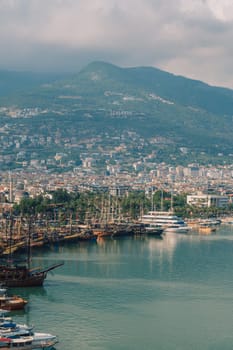 Alanya city, Turkey, view from red tower (kizil kule)