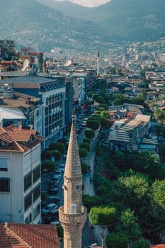 Alanya city, Turkey, view from red tower (kizil kule)
