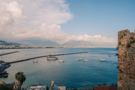 Alanya city, Turkey, view from red tower (kizil kule)