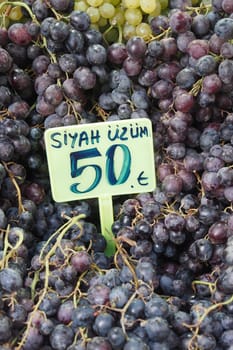 selling fresh grape fruit at local shop .