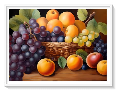 Still life compositions reflecting the colorful and delicious world of fruits offer a visual feast reflecting the richness of nature and the aesthetic beauty of fruits.