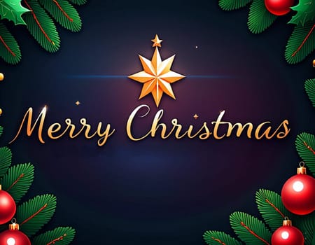 Beautiful Christmas card. High quality illustration