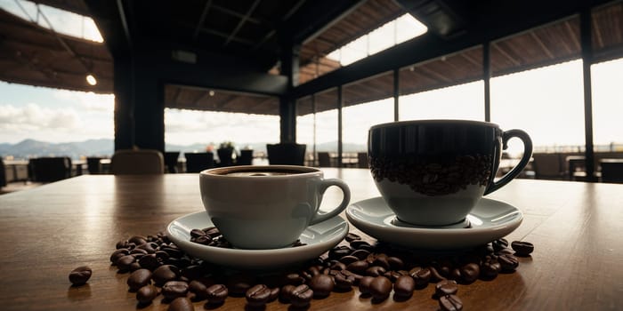 Roasted coffee beans background. High quality photo