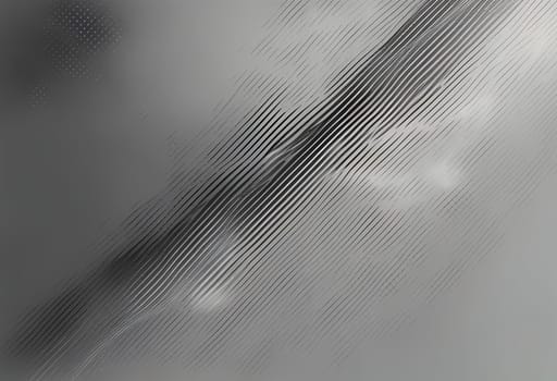 Abstract light gray and dark gray background with diagonal lines in one direction and halftone grid points Generate AI