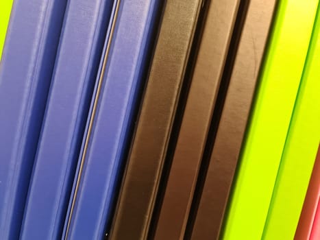 View of coloful plastic surfaces