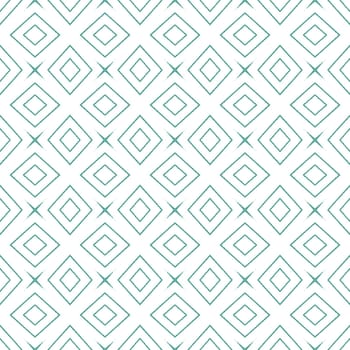 Mosaic seamless pattern. Turquoise symmetrical kaleidoscope background. Textile ready bizarre print, swimwear fabric, wallpaper, wrapping. Retro mosaic seamless design.