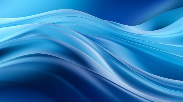 Beautiful luxury 3D modern abstract neon blue background composed of waves with light digital effect