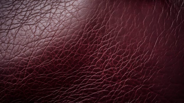 Beautiful luxury dark burgundy red leather background, surface graceful textured background, leather texture, copy space, close-up, macro