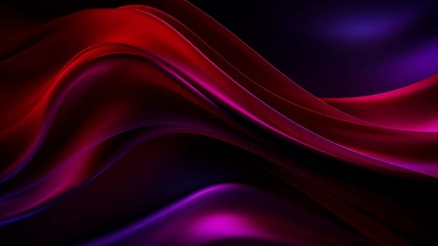 Beautiful luxury 3D modern abstract neon red purple background composed of waves with light digital effect in futuristic style