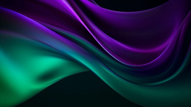 Beautiful luxury 3D modern abstract neon red purple green background composed of waves with light digital effect in futuristic style