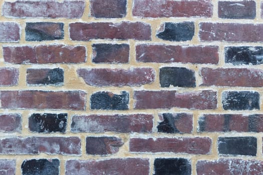 background of red bricks isolated.there is a place for the inscription wall with red bricks. High quality photo