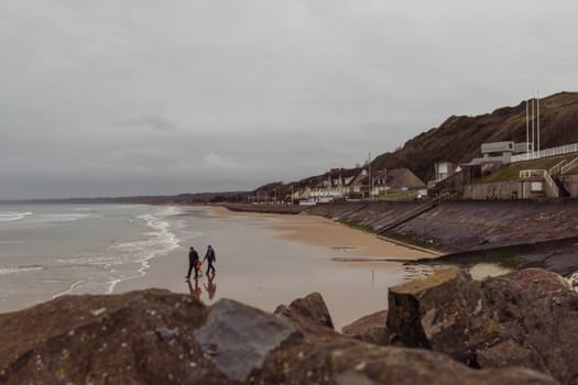 Beautiful ocean view France, Normandy, Omaha beach High quality photo