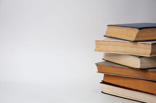 stack of books on white background. High quality photo