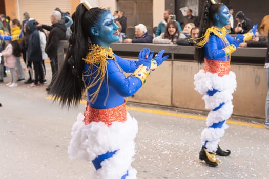 Carnival in Torrevieja, Spain February 12, 2023. High quality photo