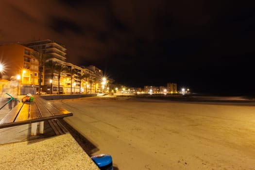 evening promenade, sea in the evening. Beautiful evening seascape, there is a place for an inscription. High quality photo