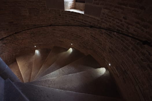 steps in the castle close-up, an ancient castle inside there is a place for an inscription. High quality photo