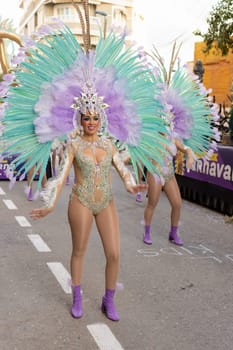 Carnival in Torrevieja, Spain February 12, 2023. High quality photo