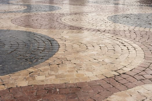 paving slabs of different colors, close-up there is a place for an inscription. High quality photo