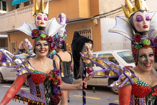 Carnival in Torrevieja, Spain February 12, 2023. High quality photo