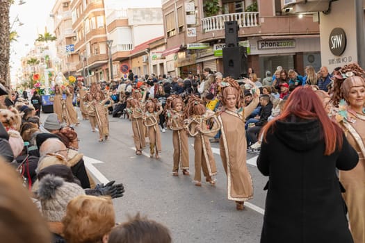 Carnival in Torrevieja, Spain February 12, 2023. High quality photo