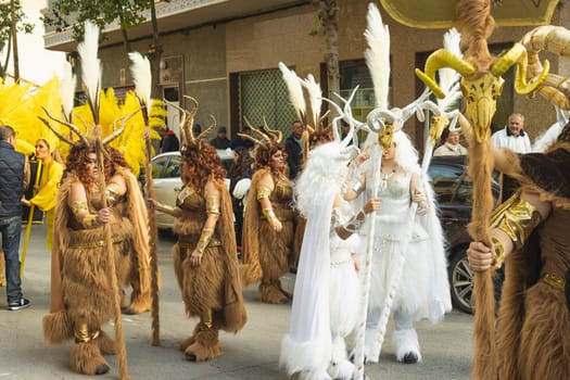 Carnival in Torrevieja, Spain February 12, 2023. High quality photo