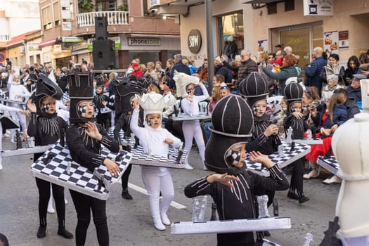 Carnival in Torrevieja, Spain February 12, 2023. High quality photo