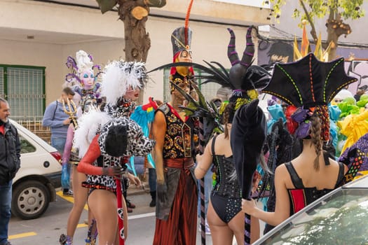 Carnival in Torrevieja, Spain February 12, 2023. High quality photo