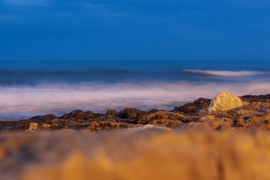 Beautiful view of the seashore,storm waves.Beautiful sea background. High quality photo