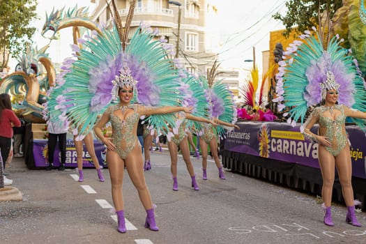 Carnival in Torrevieja, Spain February 12, 2023. High quality photo