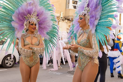 Carnival in Torrevieja, Spain February 12, 2023. High quality photo