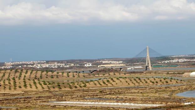 Bridge over the Guadiana River in Ayamonte, Spain.