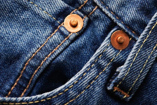 Close up of details of new LEVI'S 501 Jeans. Buttons and seams and pockets close-up. Classic jeans model. LEVI'S is a brand name of Levi Strauss and Co, founded in 1853. 31.12.2021, Rostov, Russia.