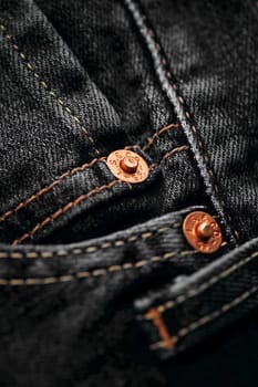 Close up of details of new LEVI'S 501 Jeans. Buttons and seams and pockets close-up. Classic jeans model. LEVI'S is a brand name of Levi Strauss and Co, founded in 1853. 31.12.2021, Rostov, Russia.