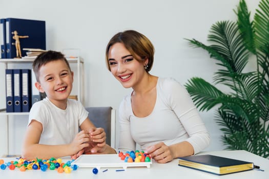 in the psychologist's office educational games work with the child fine motor skills mosaic