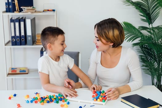 in the psychologist's office educational games work with the child fine motor skills mosaic