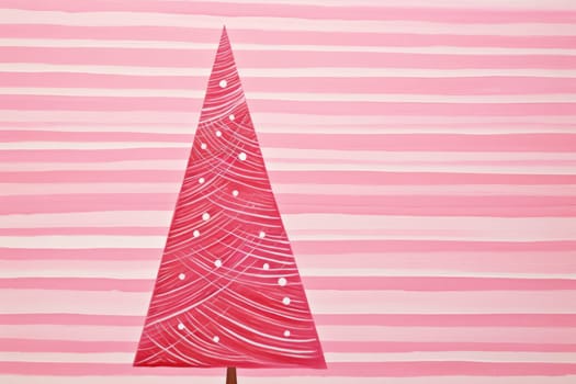 Creative art Christmas tree hand drawing style, for greeting card merry christmas and happy new year, naive children kid art for nursery or elementary school comeliness