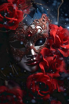 Mardi gras carnival festive mask. High quality photo