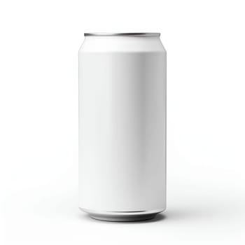 330 ml aluminum drink soda can isolated on white background. Aluminum beer can 330 ml with trim