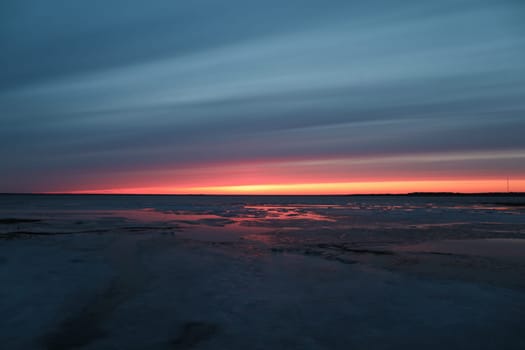 Colorful cloudy sky at sunset. Gradient color. Sky texture. Beautiful abstract nature sunset as background.